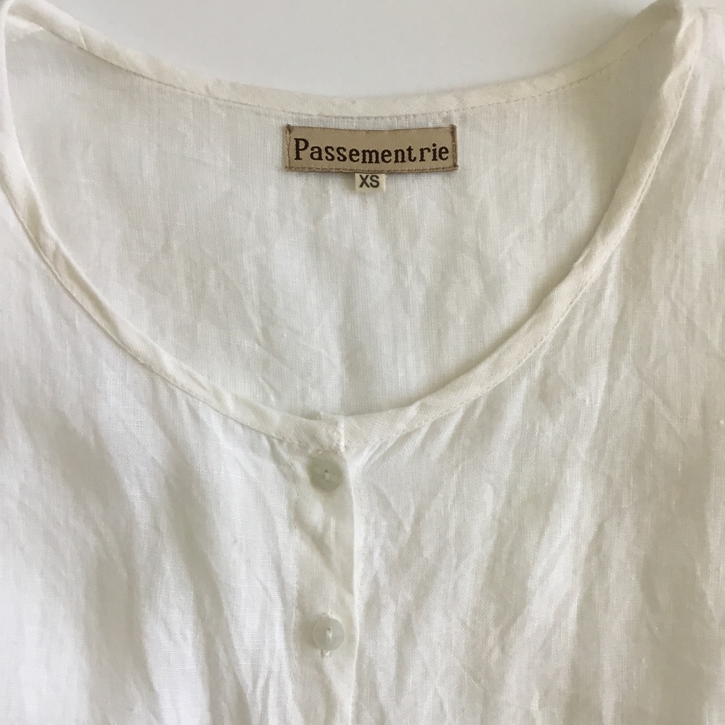 Passementrie Women’s Blouse Cream Lagenlook Size Xs — image 6 of 8